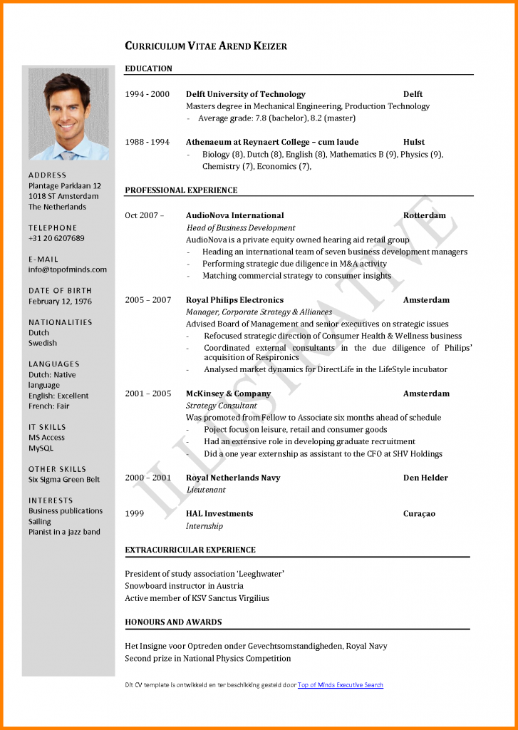 Cv Template Latest  