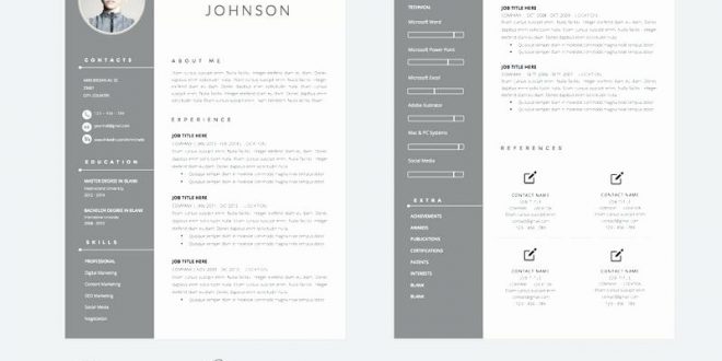 2 Page Cv Template Free  