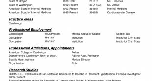 Cv Template For Residency  